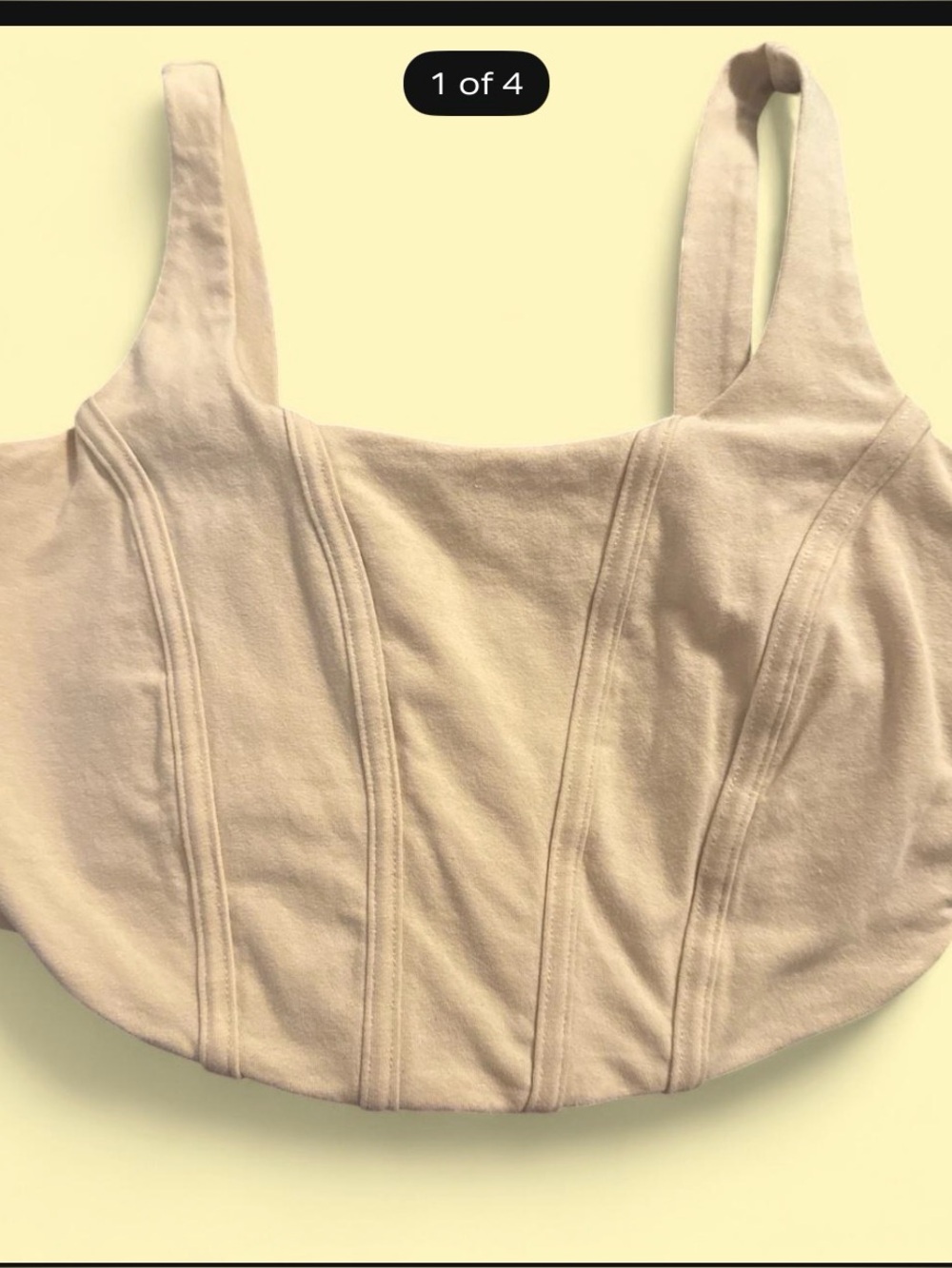 wild fable Cream Sculpted Bustier Tank